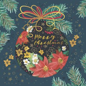 Karácsonyi Graphic Bauble szalvéta 20 db-os 33x33 cm