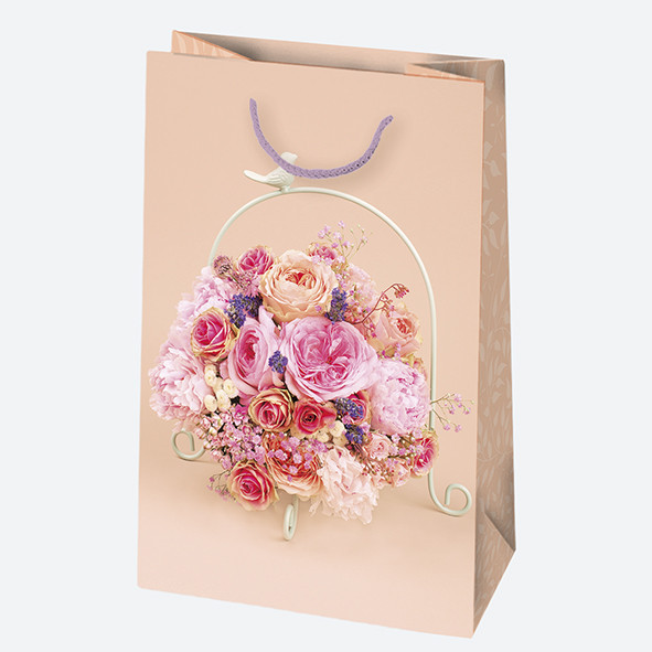 Virág Bouquets papír ajándéktasak, ajándékzacskó 16x24x7 cm - Image 2