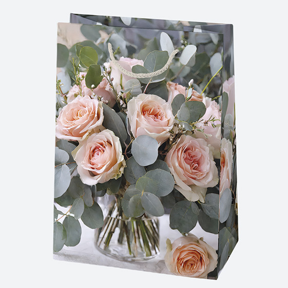 Virág Bouquet papír ajándéktasak, ajándékzacskó 23x32x11 cm - Image 2