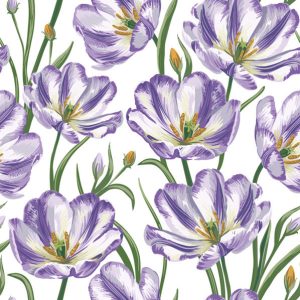 Tulipán Watercolour Violet szalvéta 20 db-os 33x33 cm