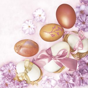 Húsvét Elegant Pink szalvéta 20 db-os 33x33 cm