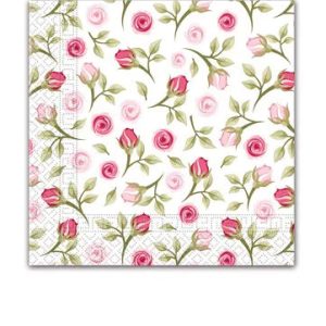 Rózsás Romantic Roses szalvéta 20 db-os 33x33 cm