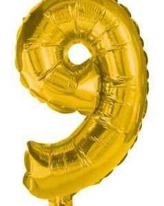 Arany Gold óriás 9-es szám fólia lufi 85 cm