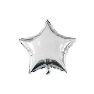 Ezüst csillag Silver fólia lufi 46 cm
