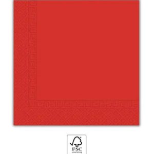 Piros Unicolour Red szalvéta 20 db-os 33x33 cm FSC