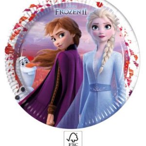 Disney Jégvarázs Leaf papírtányér 8 db-os 23 cm FSC
