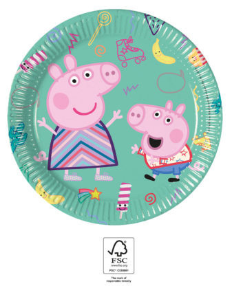 Peppa malac Messy Play papírtányér 8 db-os 20 cm FSC - Image 2