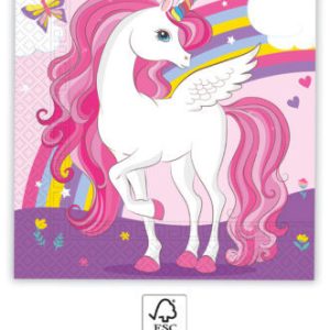 Unikornis Rainbow Colors szalvéta 20 db-os 33x33 cm FSC