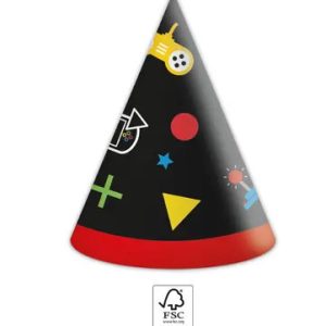 Gaming Party parti kalap, csákó 6 db-os FSC