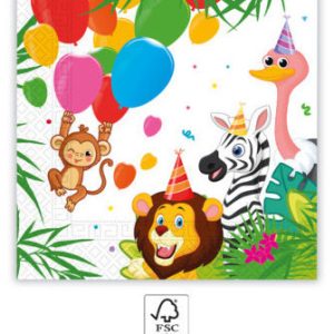 Dzsungel Balloons szalvéta 20 db-os 33x33 cm FSC