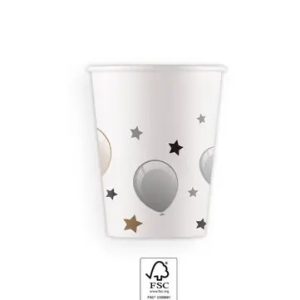 Happy Birthday Milestone papír pohár 8 db-os 200 ml FSC