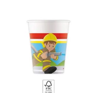 Tűzoltó Rescue papír pohár 8 db-os 200 ml FSC