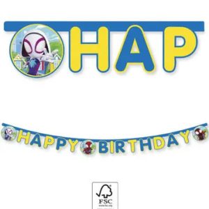 Pókember Spidey Happy Birthday felirat FSC 2 m