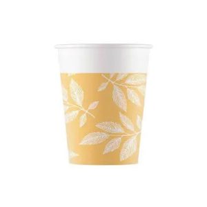 Levél Orange Leaves papír pohár 8 db-os 200 ml
