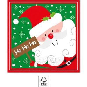 Karácsonyi Santa Claus Ho Ho Ho szalvéta 20 db-os 33x33 cm FSC