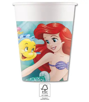 Disney Hercegnők Ariel Curious papír pohár 8 db-os 200 ml FSC - Image 2