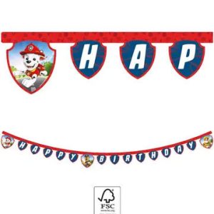 Mancs Őrjárat Rescue Heroes Happy Birthday felirat FSC 2 m
