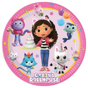 Gabi babaháza Friends papírtányér 8 db-os 23 cm FSC