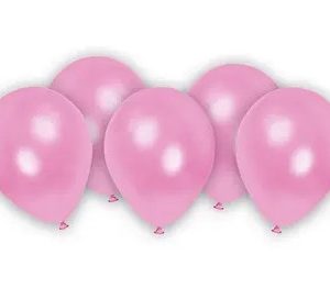 Rózsaszín Metallic Pastel Pink léggömb, lufi 8 db-os