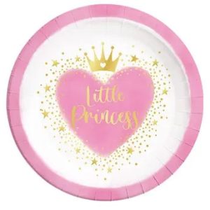 Hercegnők Little Princess papírtányér 8 db-os 23 cm FSC