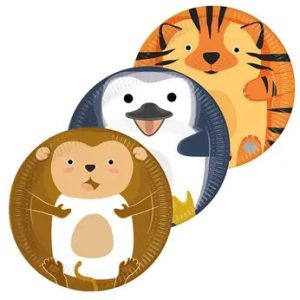 Állatos Zoo papírtányér 8 db-os 23 cm FSC