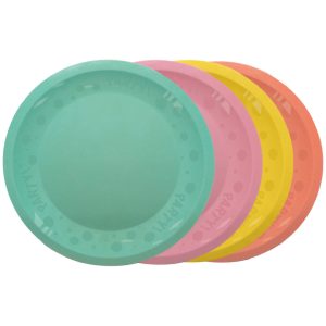 Színes Pastel Mixed micro prémium műanyag lapostányér 4 db-os szett 21 cm