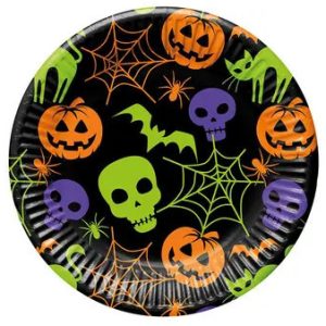 Halloween Happy papírtányér 8 db-os 23 cm FSC