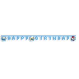 Hupikék törpikék Joyful Happy Birthday felirat 200 cm FSC