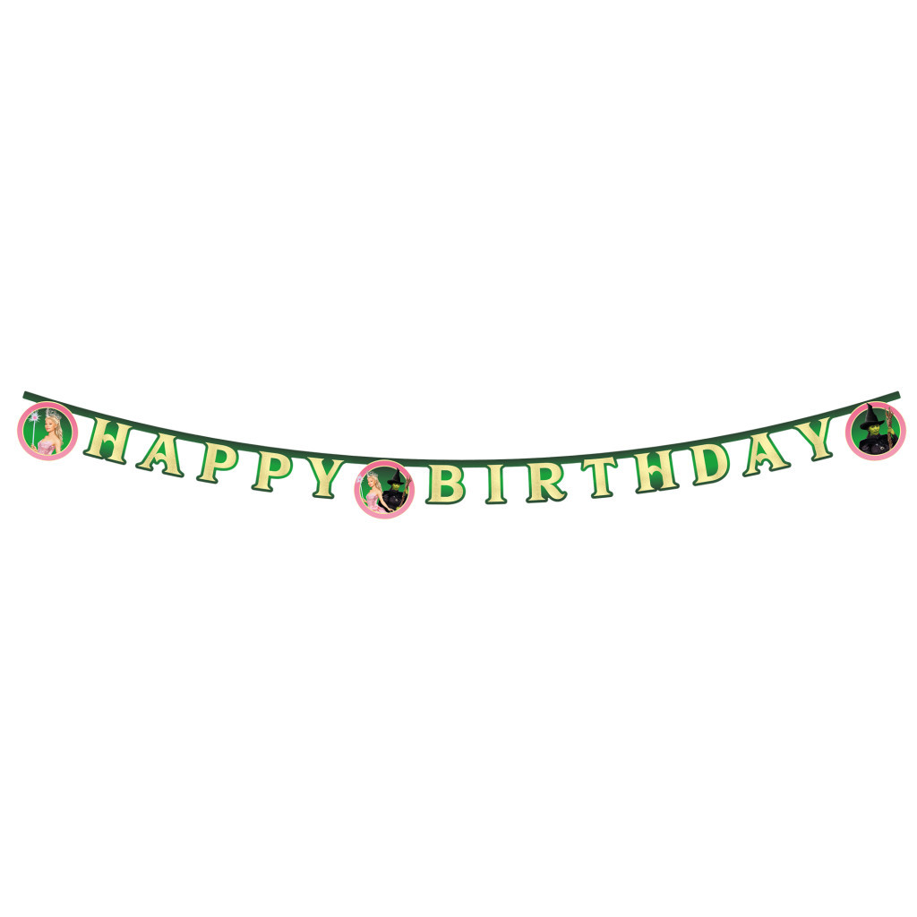 Wicked For Good Happy Birthday felirat 200 cm FSC