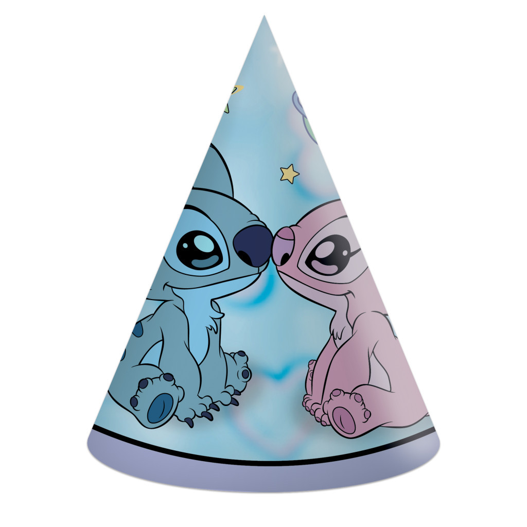 Disney Lilo és Stitch, A csillagkutya Angel Cute parti kalap, csákó 6 db-os