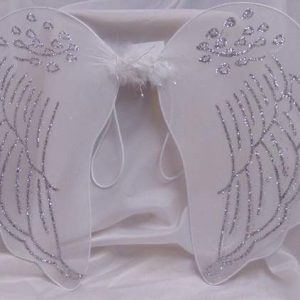 Agyalszárny fehér, glitteres