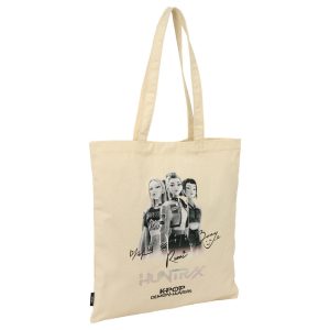 K-pop Démonvadászok Tour patentos vászon válltáska, bevásárlótáska 42 cm