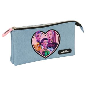K-pop Démonvadászok Denim Dreams 3 rekeszes tolltartó 22 cm