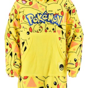 Pokémon Yellow belebújós plüss polár takaró, poncsó 10-16 év