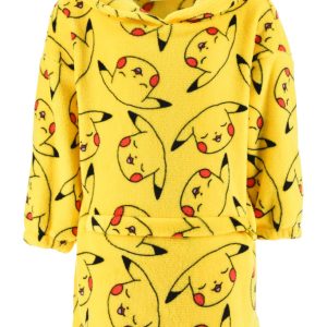 Pokémon Pika belebújós plüss polár takaró, poncsó 4-10 év