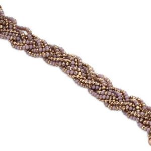 Victoria Rózsaszín gyöngyös rose gold színű karkötő