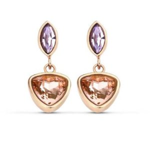 Victoria Rose gold színű színes köves fülbevaló