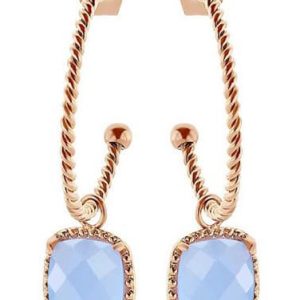 Victoria Rose gold színű kék köves fülbevaló
