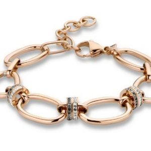 Victoria Rose gold színű köves karkötő