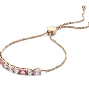 Victoria Rose gold színű színes köves karkötő