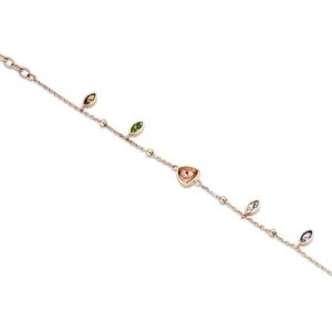 Victoria Rose gold színű színes köves karkötő