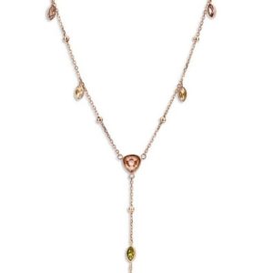 Victoria Rose gold színű színes köves nyaklánc