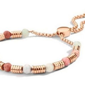 Victoria Rose gold színű színes gyöngyös karkötő
