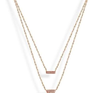Victoria Rose gold színű rózsaszín köves nyaklánc