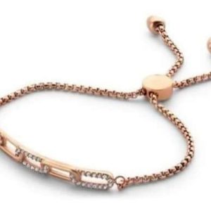 Victoria Rose gold színű fehér köves karkötő