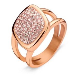 Victoria Rose gold színű rózsaszín köves gyűrű