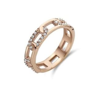 Victoria Rose gold színű fehér köves gyűrű