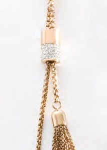 Victoria Rose gold színű fehér köves nyaklánc