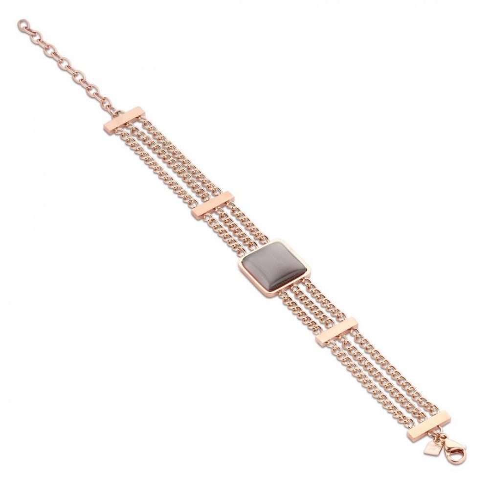 Victoria Rose gold színű barna köves karkötő
