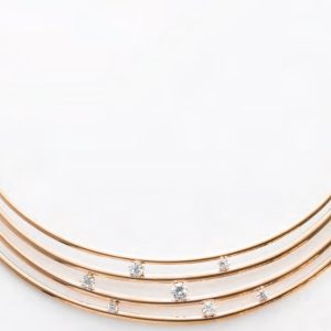 Victoria Rose gold színű fehér köves nyaklánc